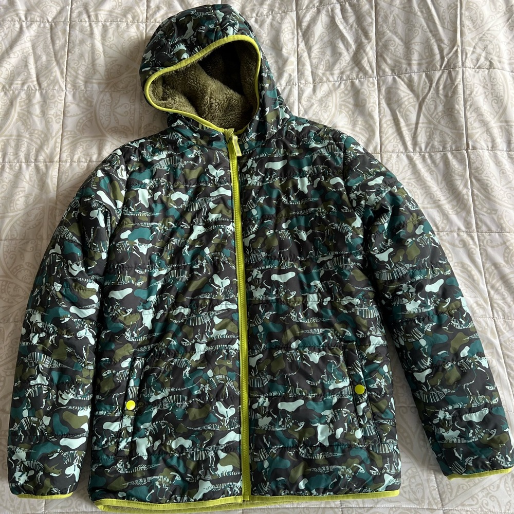 Target Kids Green Camouflage Puffer Jacket